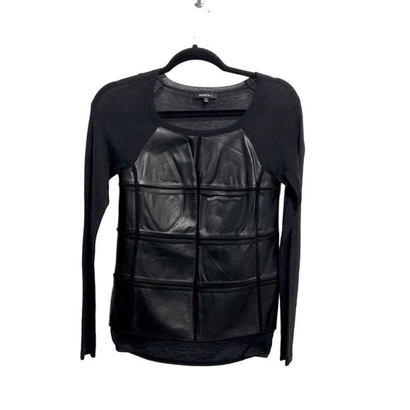 Lafayette 148 New York long sleeve with leather detailing size small - Picture 1 of 8